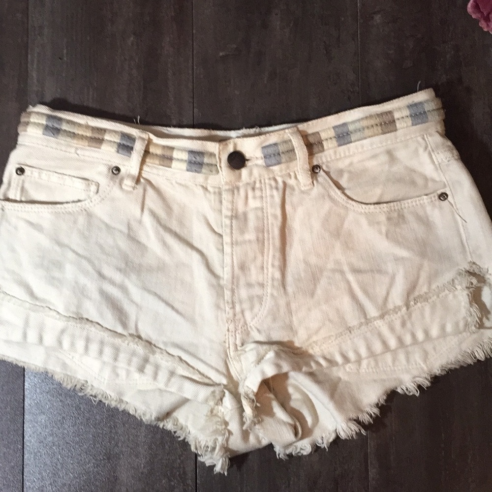 Free People frayed hem cutoff shorts sz 25